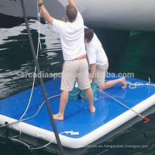 Estera flotante del pontón del muelle inflable de la puntada de la gota para la venta